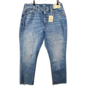 New ana Jeans 16W High Rise Slim-Straight Medium Wash Blue Jeans Recycled Cotton
